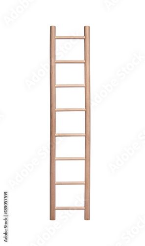 Obraz na płótnie Wooden ladder isolated isolated on white background. w salonie