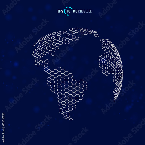 Vector 3D World Globe Template
