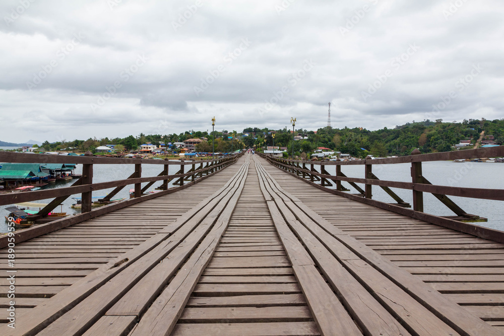 Wooden Mon Bridge, Sangklaburi, Thailand