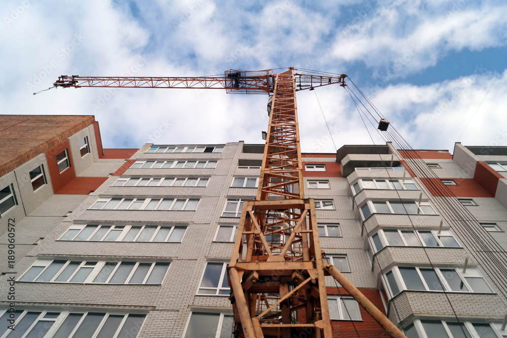 Construction of new modern multi-apartment residential complexes