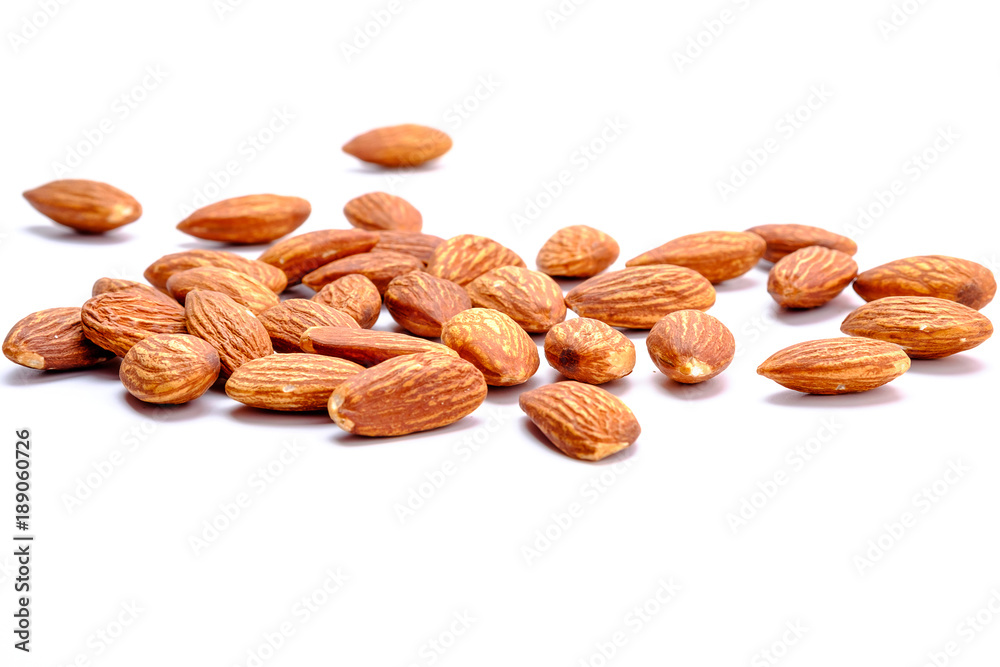 Almonds on White background Almonds on White background