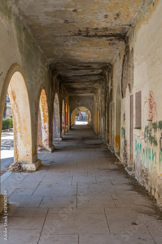 Fototapeta Naklejka Na Ścianę i Meble -  Verfallenes Sanatorium, Lost Place, Eleousa, Rhodos