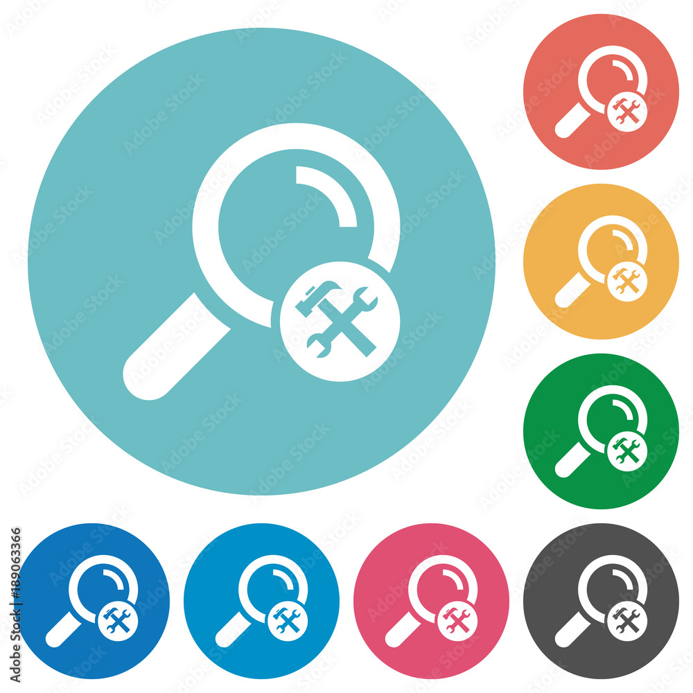 Customize search flat round icons Customize search flat round icons