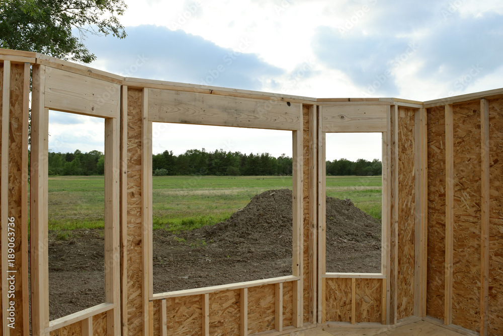 New Home House Construction Framing Lumber Builders Carpentry Craftsman.