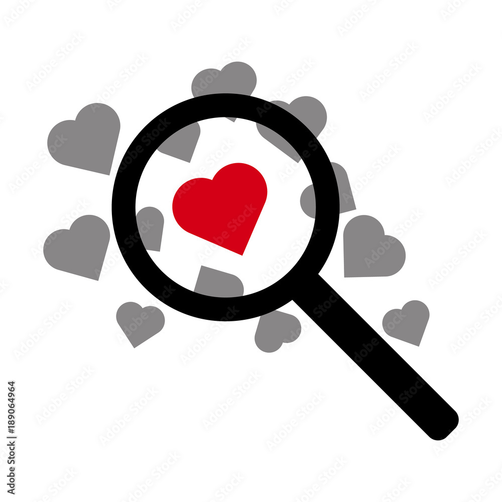 Vector illustration dedicated to Valentine's day. The search for love. Vector illustration dedicated to Valentine's day. The search for love.