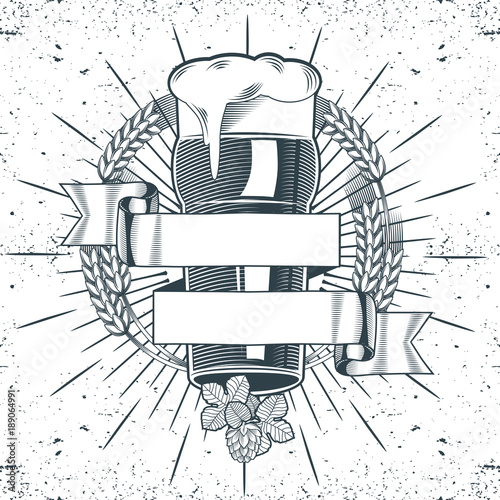 Beer decorative emblem