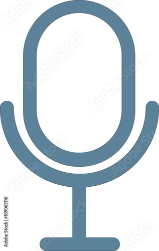 Simple flat microphone icon