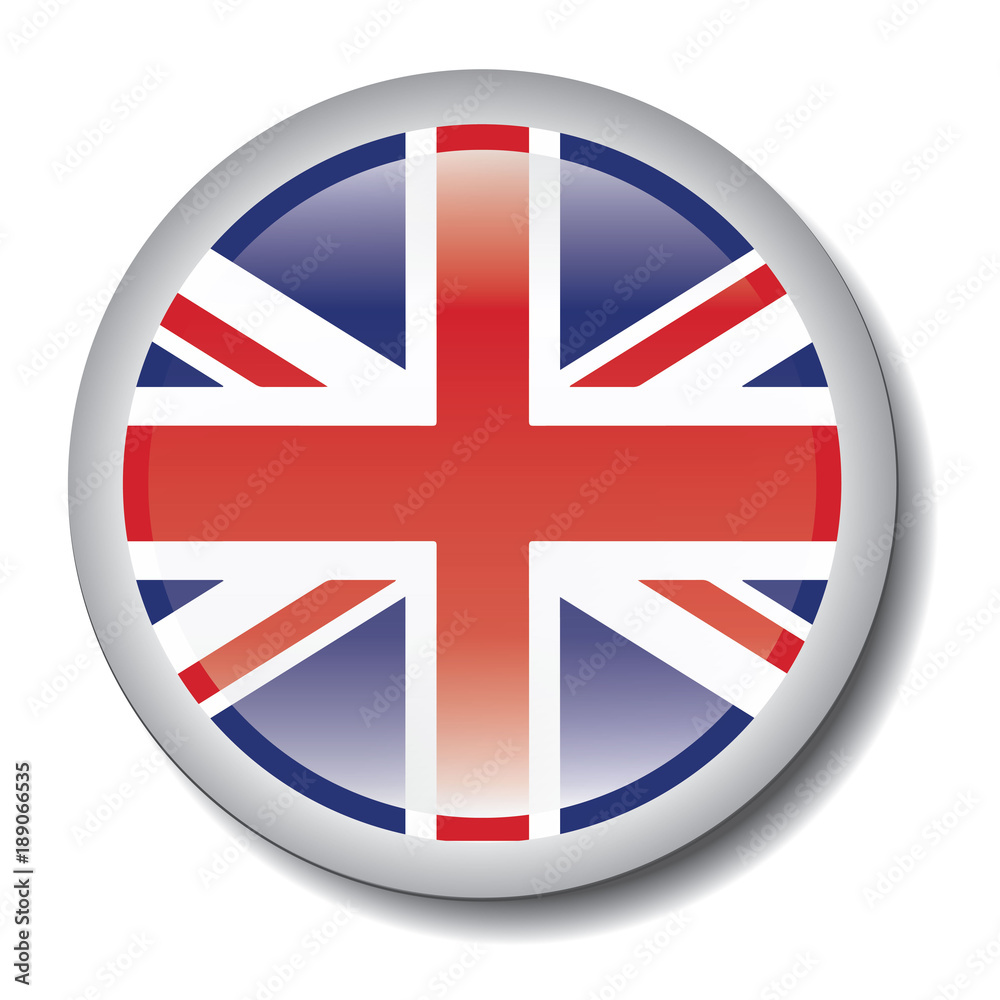 Obraz premium badge with uk flag, great britain badge 