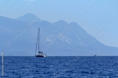 Sailing boats on the Adriatic Sea in Croatia