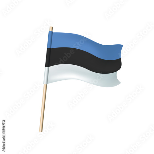 Estonia flag on white background