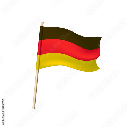 Germany flag on white background