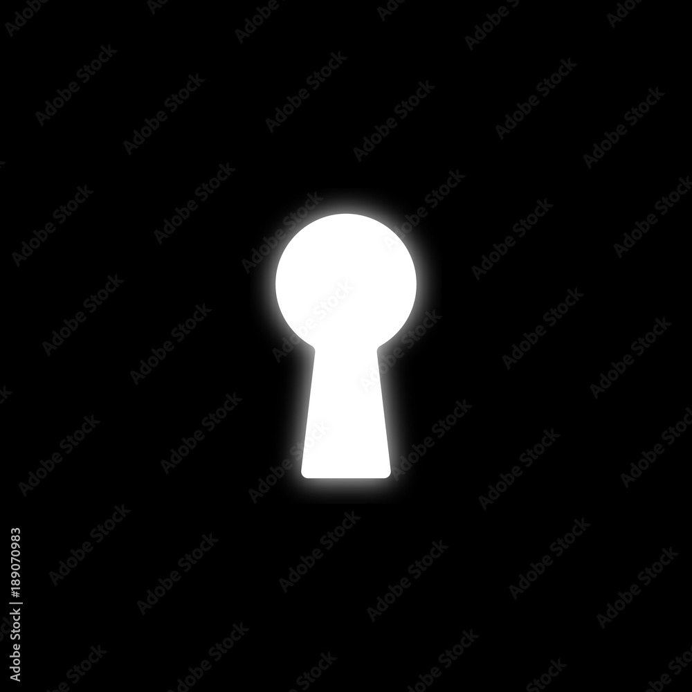 Silhouette of a keyhole on a black background. Vector illustration. Silhouette of a keyhole on a black background. Vector illustration.