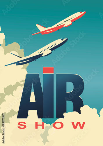 air show poster airplane
