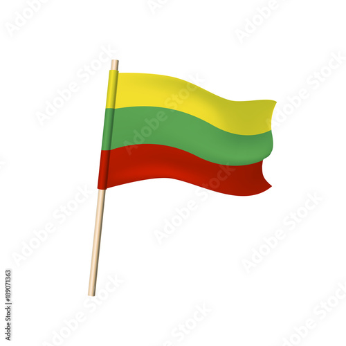 Lithuania flag on white background