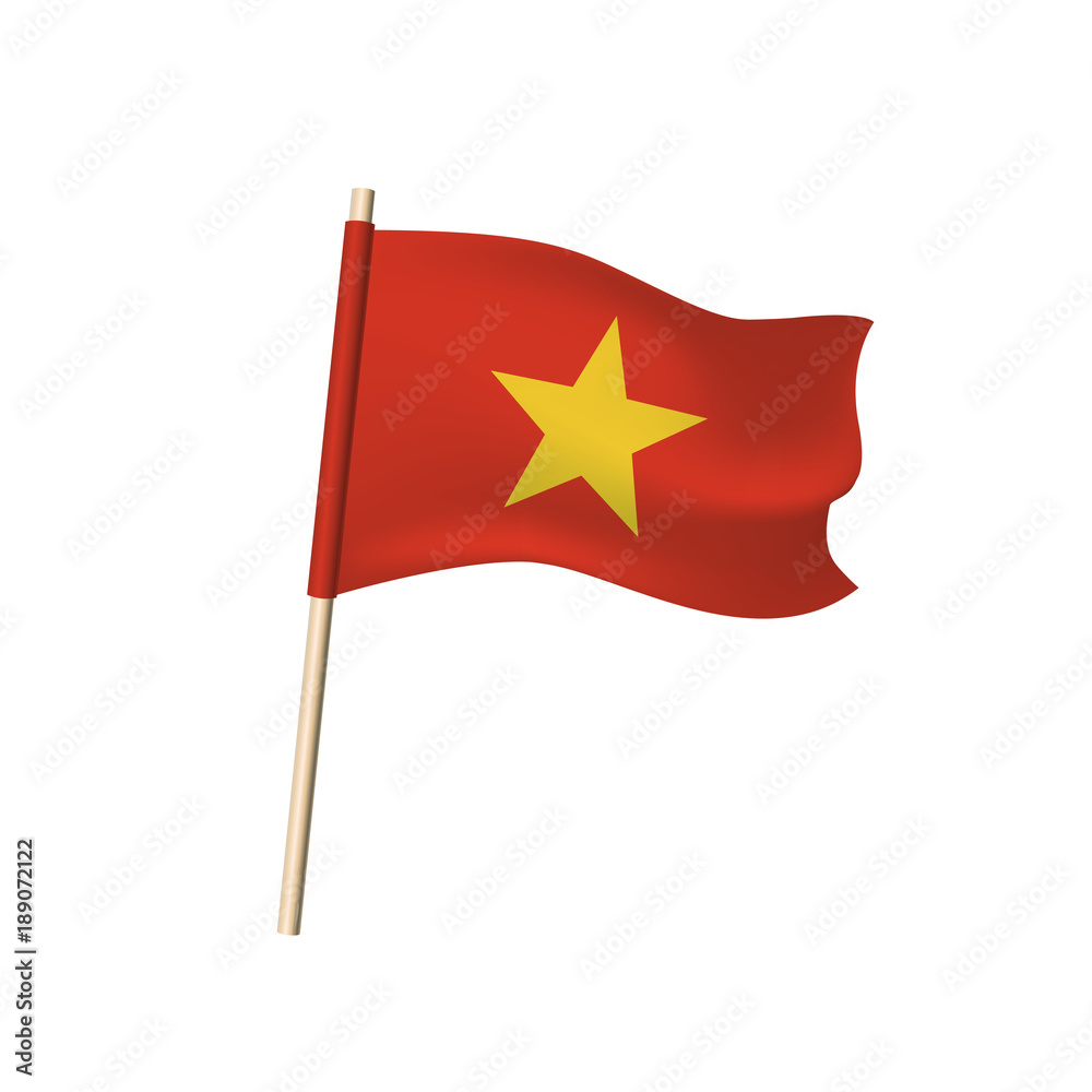 Vietnam flag on white background Vietnam flag on white background