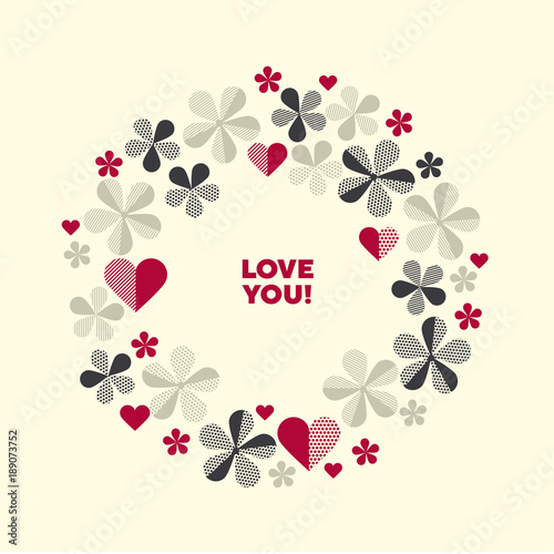 Decorative geometric flower...