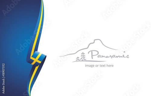 Sweden abstract brochure cover poster background vector