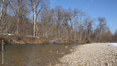 Wallpaper Mural A small river with steep Bank. Bank is covered with dense forest Torontodigital.ca