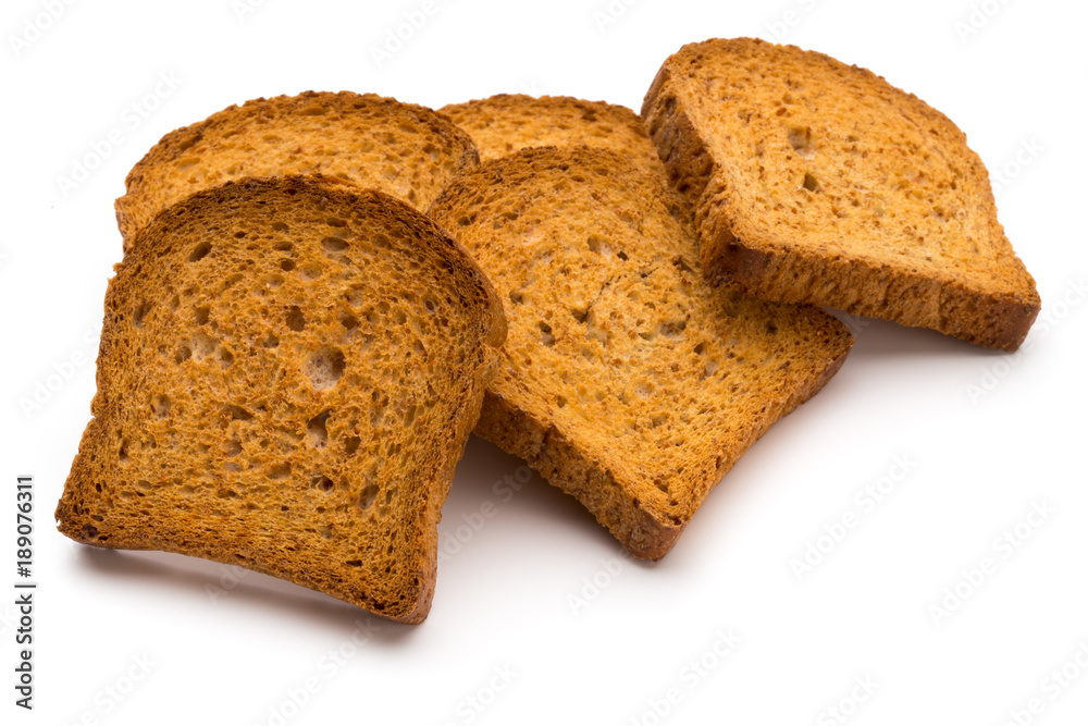 Sliced Toast Bread isolated on white background, top view. Sliced Toast Bread isolated on white background, top view.