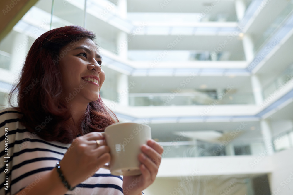 Enjoying tasty tea