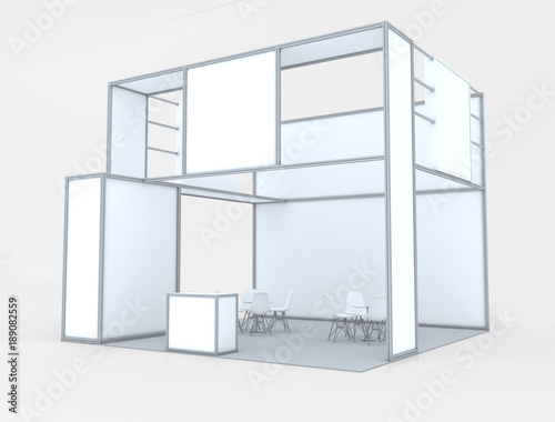 Blank exhibition stand..