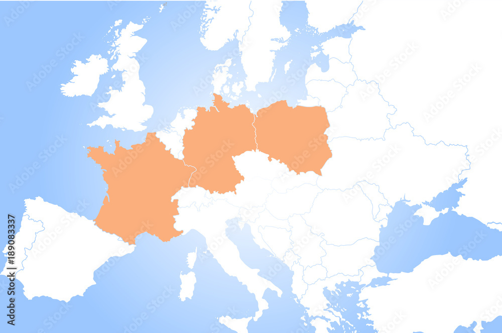 Obraz premium International co-operation between Weimar Triangle countries.