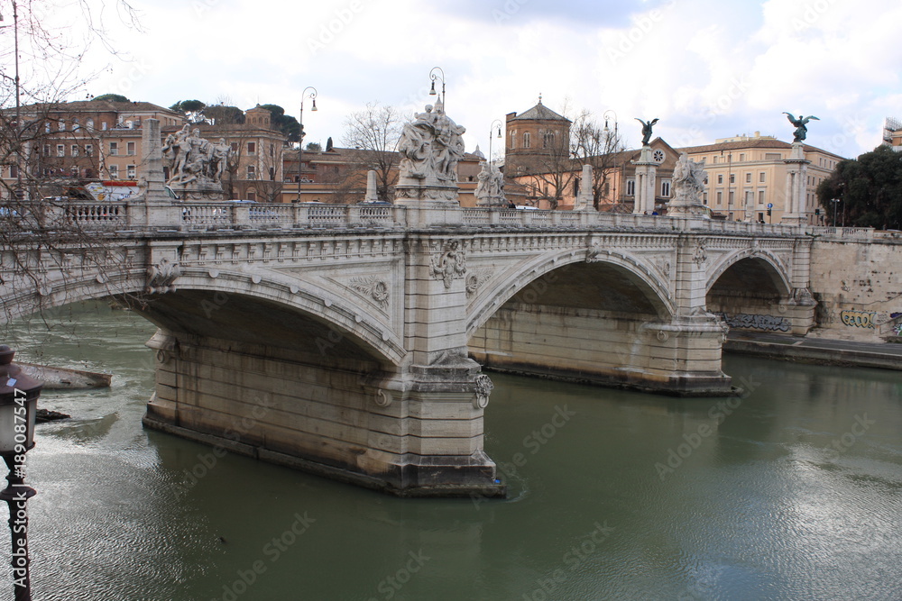 Ponte Vittorio Emanuele II in Rome - Italy