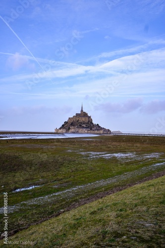 Wallpaper Mural mount saint micheal looks a lot like a space ship from distance... someyhing not from this world  Torontodigital.ca