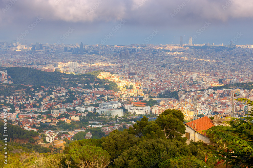 Barcelona. Aerial view of the city.