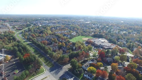 Montgomery County, Maryland - Aerial in Fall / Autumn