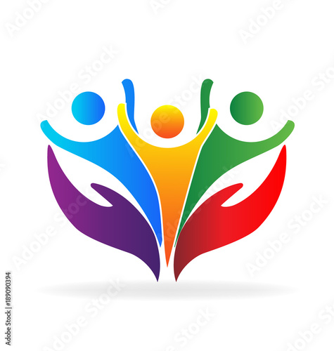 Helpful teamwork people vector