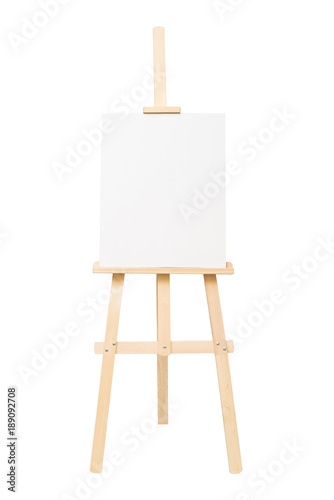 Easel empty for drawing isolated on white background