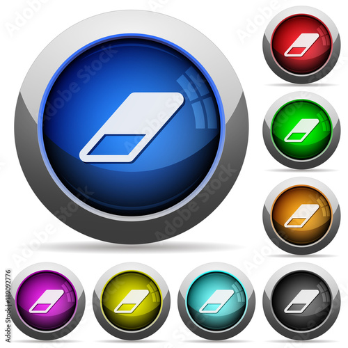 Eraser round glossy buttons