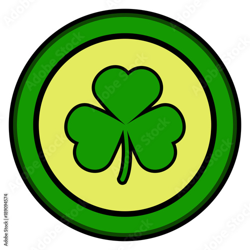 Isolated golden coin