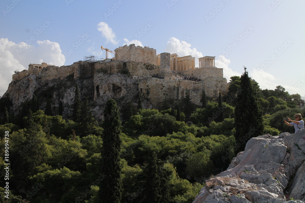 View to Acropolis of  Athens, Greece