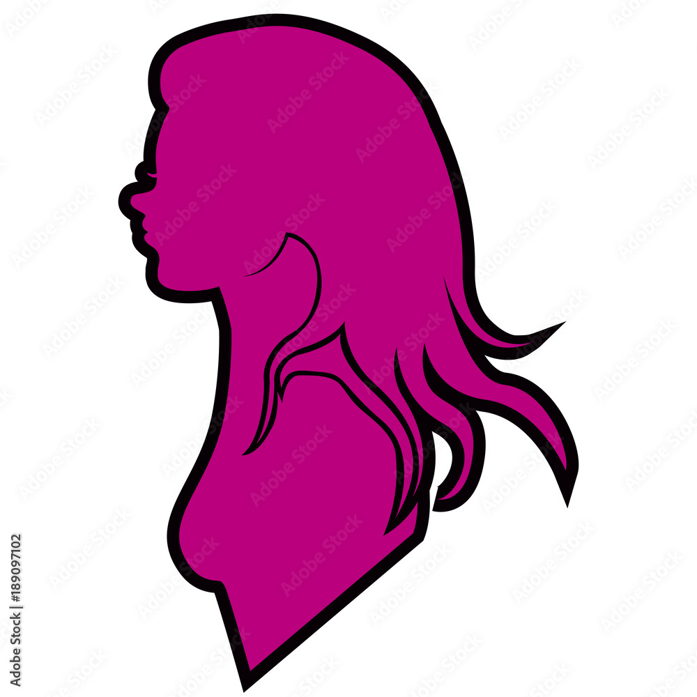 Isolated woman silhouette Isolated woman silhouette