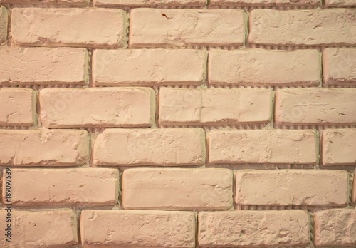 old brick wall, texture of white aged stone