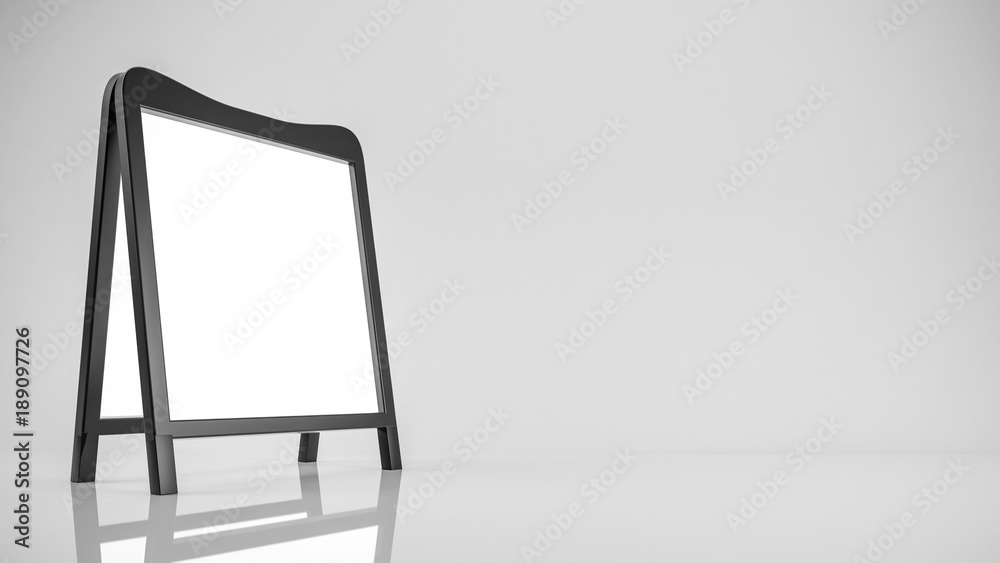 3d rendering of an empty billboard inside a studio 3d rendering of an empty billboard inside a studio