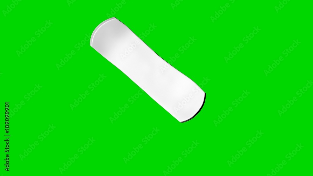 3d rendering of a white chair isolated on green top view 3d rendering of a white chair isolated on green top view