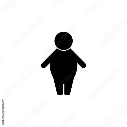 Silhouette of a fat man icon. Elements of obesity problems icon. Premium quality graphic design icon. Simple icon for websites, web design, mobile app, info graphics
