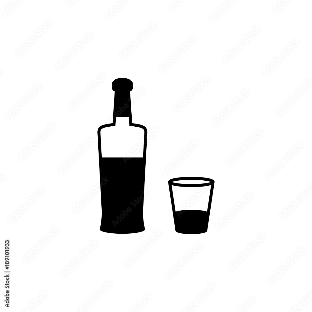 a bottle of vodka with a glass icon. Elements of Russian culture icon. Premium quality graphic design icon. Simple icon for websites, web design, mobile app, info graphics a bottle of vodka with a glass icon. Elements of Russian culture icon. Premium quality graphic design icon. Simple icon for websites, web design, mobile app, info graphics