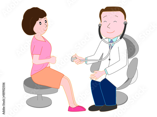 医者から治療を受けている患者