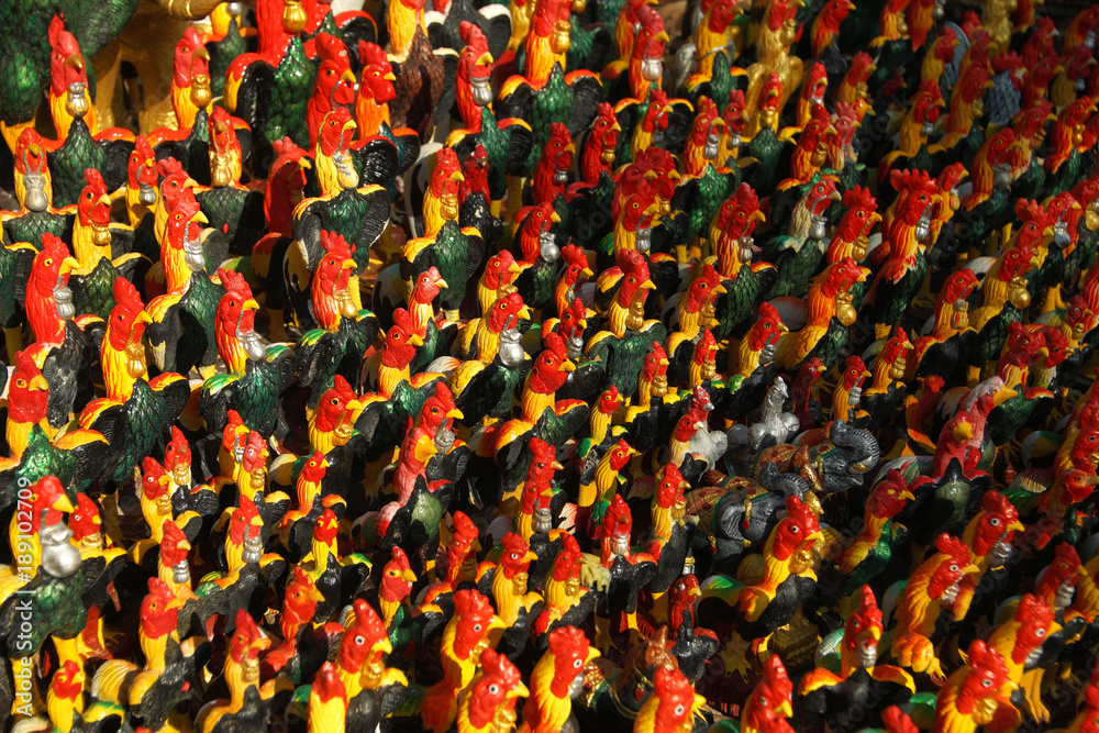 pile of ceramic rooster figure sculpture pile of ceramic rooster figure sculpture
