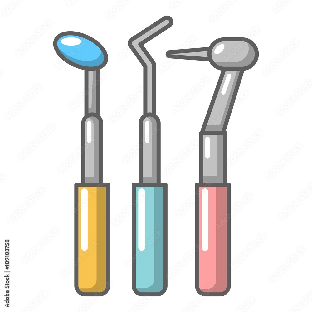 Dentistry tool icon, cartoon style Dentistry tool icon, cartoon style