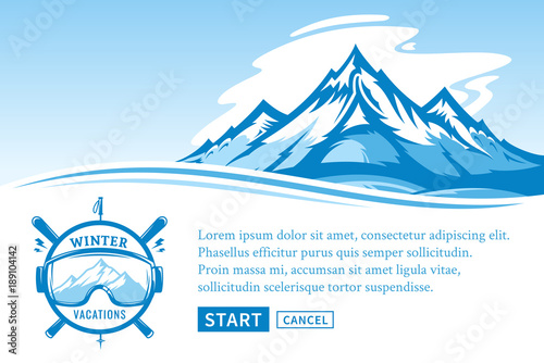 Vector winter vacations illustration