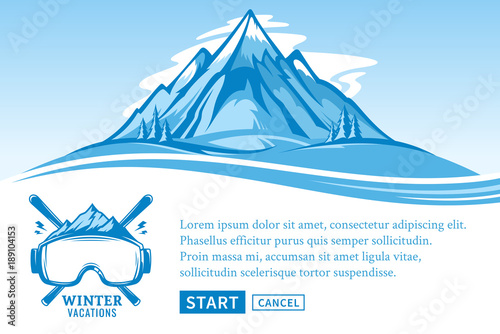 Vector winter vacations illustration