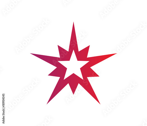 Wallpaper Mural vector of star logo template with shadow in the leg. star move illustration Torontodigital.ca