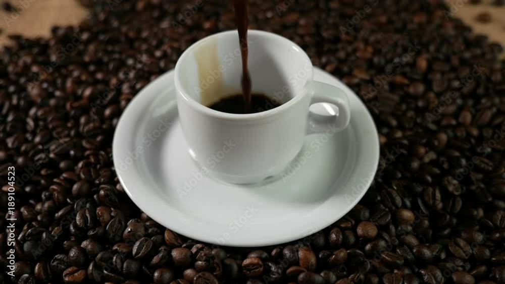Slow Motion coffee pour. Slow Motion coffee pour.