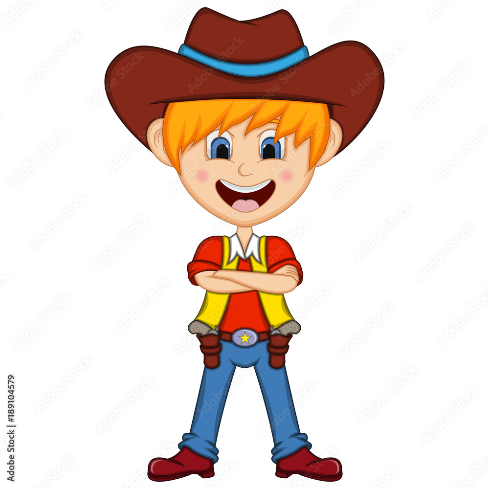 Cute cowboy cartoon