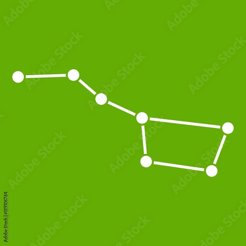 The Great Bear constellation icon green